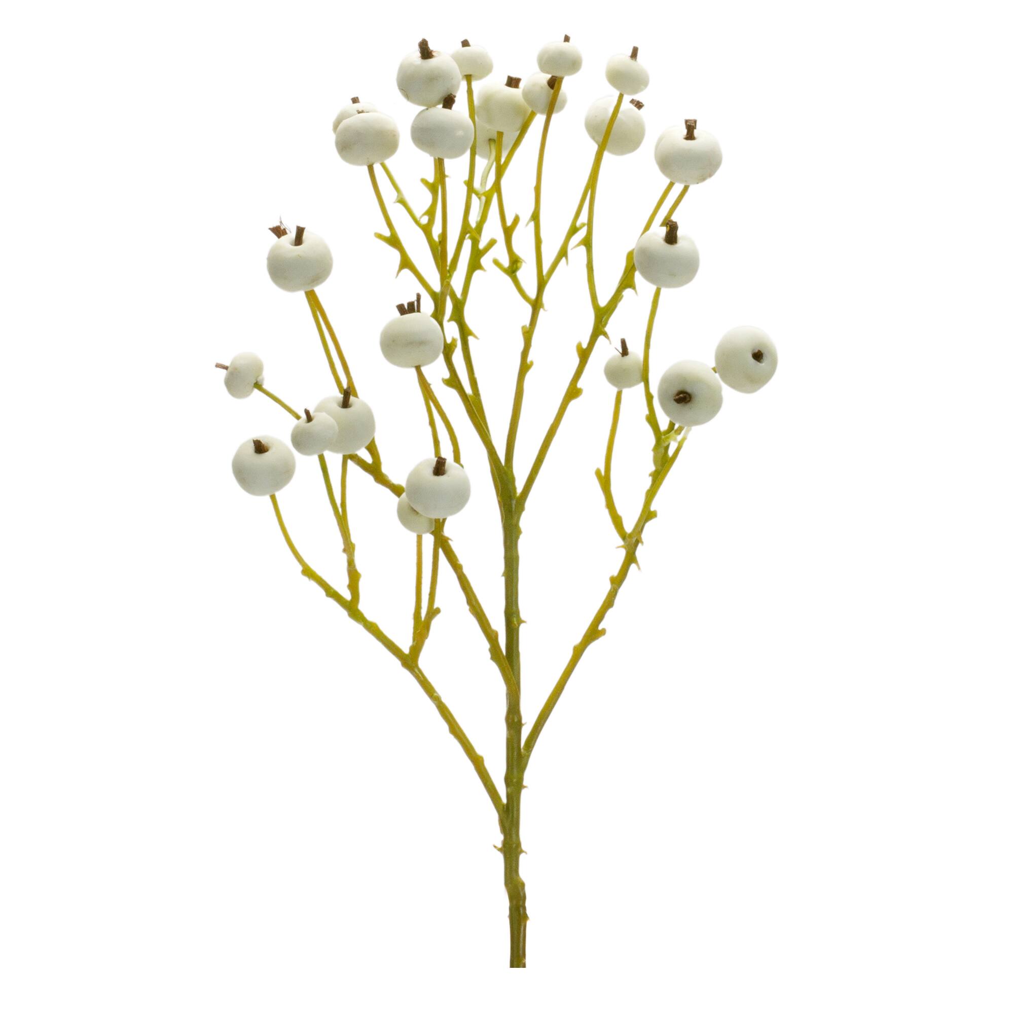 27.5" White Berry Sprays, 6ct.